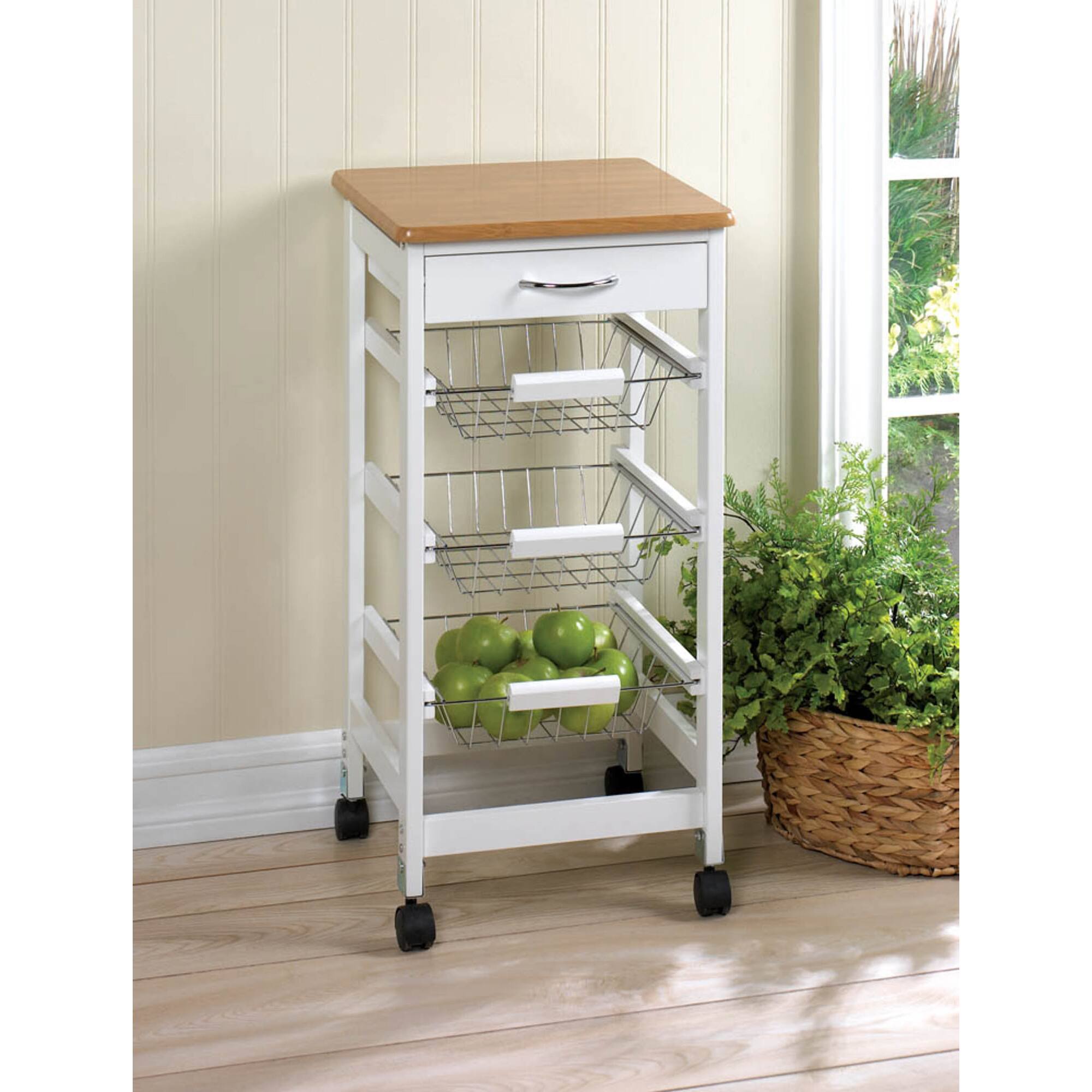 30" Kitchen Side Table Trolley